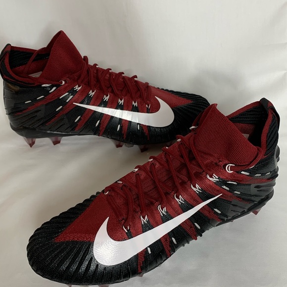 maroon and black football cleats